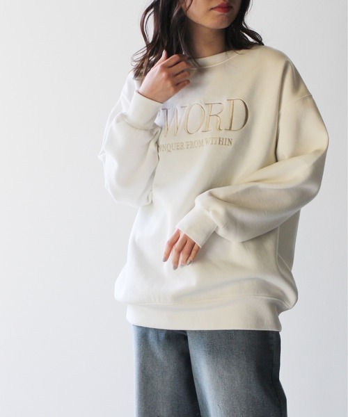 one way(ワンウェイ)の「【oneway】刺繍入りスウェット(スウェット・レディース・ホワイト/ライトグレー/ブラック/イエロー・FREE)」の14枚目の写真