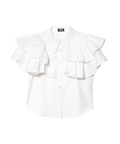 PAMEO POSE(パメオポーズ)の「Queen Blouse(シャツ/ブラウス・レディース・ホワイト/ブラック・FREE)」の5枚目の写真