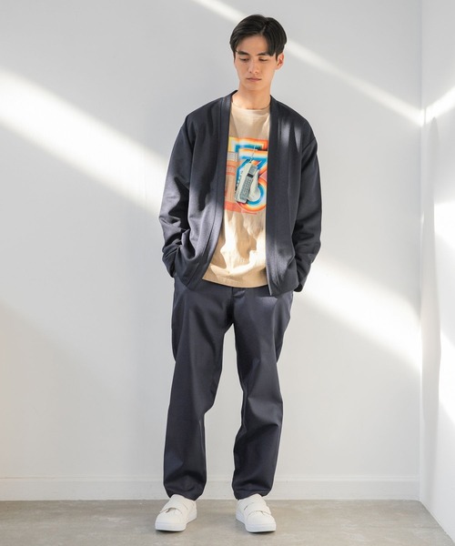 niko and...（ニコアンド）の「鹿の子カーディガン（カーディガン/ボレロ・メンズ・ベージュ/ネイビー/ピンク・SMALL/MEDIUM/LARGE）」の7枚目の写真