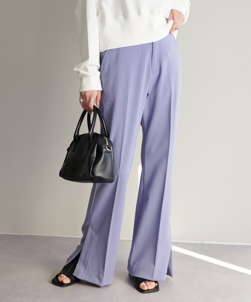 DISCOAT（ディスコート）の「スタイルアップフレアパンツ（その他パンツ・レディース・アイボリー/ブラック/グレイッシュベージュ/グリーン/パープル/イエロー/オレンジ/グリーン系その他・X-SMALL/SMALL/MEDIUM/LARGE/X-LARGE）」の6枚目の写真