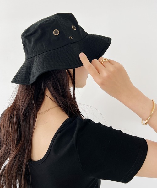 newhattan（ニューハッタン）の「newhattan(ニューハッタン) / コットンツイルサファリハット cotton twill stone-washed safari hats アドベンチャーハット バケットハット（ハット・レディース・ダークグリーン/グリーン系カモフラージュ/ブラウン系カモフラージュ/ベージュ×ブラック/チャコールグレー/ホワイト/ネイビー/ブラック/オリーブ/カーキ・S/M/M/L）」の3枚目の写真