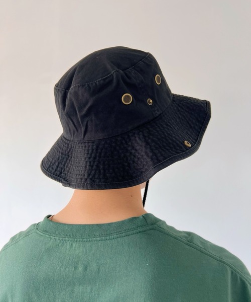 newhattan（ニューハッタン）の「newhattan(ニューハッタン) / コットンツイルサファリハット cotton twill stone-washed safari hats アドベンチャーハット バケットハット（ハット・レディース・ダークグリーン/グリーン系カモフラージュ/ブラウン系カモフラージュ/ベージュ×ブラック/チャコールグレー/ホワイト/ネイビー/ブラック/オリーブ/カーキ・S/M/M/L）」の21枚目の写真