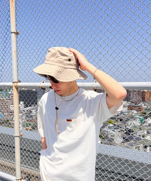 newhattan（ニューハッタン）の「newhattan(ニューハッタン) / コットンツイルサファリハット cotton twill stone-washed safari hats アドベンチャーハット バケットハット（ハット・レディース・ダークグリーン/グリーン系カモフラージュ/ブラウン系カモフラージュ/ベージュ×ブラック/チャコールグレー/ホワイト/ネイビー/ブラック/オリーブ/カーキ・S/M/M/L）」の14枚目の写真