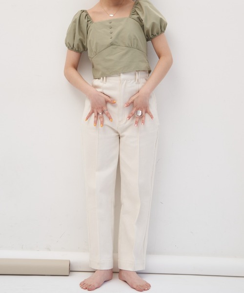 VANNIE U（ヴァニーユー）の「センターステッチデニムパンツ/Sサイズ展開あり（デニムパンツ・レディース・ライトブルー/ピンク/ナチュラル・FREE/S）」の19枚目の写真