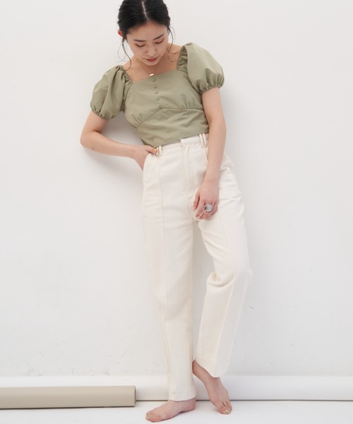 VANNIE U（ヴァニーユー）の「センターステッチデニムパンツ/Sサイズ展開あり（デニムパンツ・レディース・ライトブルー/ピンク/ナチュラル・FREE/S）」の20枚目の写真