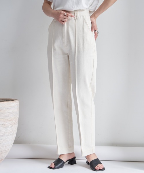 VANNIE U（ヴァニーユー）の「センターステッチデニムパンツ/Sサイズ展開あり（デニムパンツ・レディース・ライトブルー/ピンク/ナチュラル・FREE/S）」の4枚目の写真