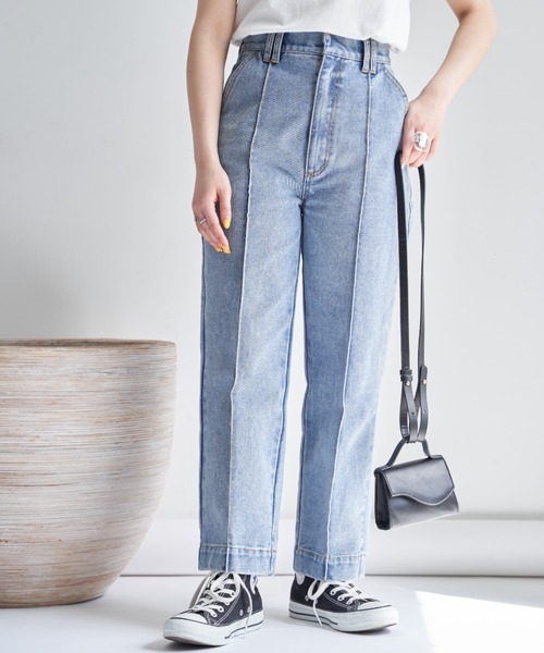 VANNIE U（ヴァニーユー）の「センターステッチデニムパンツ/Sサイズ展開あり（デニムパンツ・レディース・ライトブルー/ピンク/ナチュラル・FREE/S）」の22枚目の写真