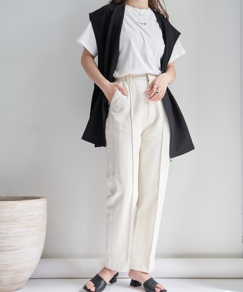 VANNIE U（ヴァニーユー）の「センターステッチデニムパンツ/Sサイズ展開あり（デニムパンツ・レディース・ライトブルー/ピンク/ナチュラル・FREE/S）」の11枚目の写真