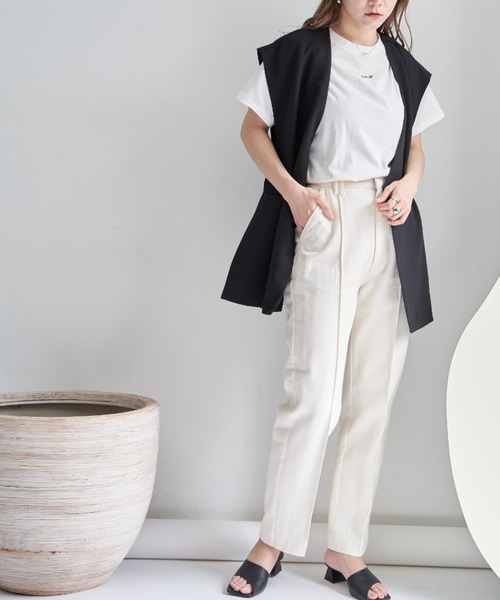 VANNIE U（ヴァニーユー）の「センターステッチデニムパンツ/Sサイズ展開あり（デニムパンツ・レディース・ライトブルー/ピンク/ナチュラル・FREE/S）」の14枚目の写真