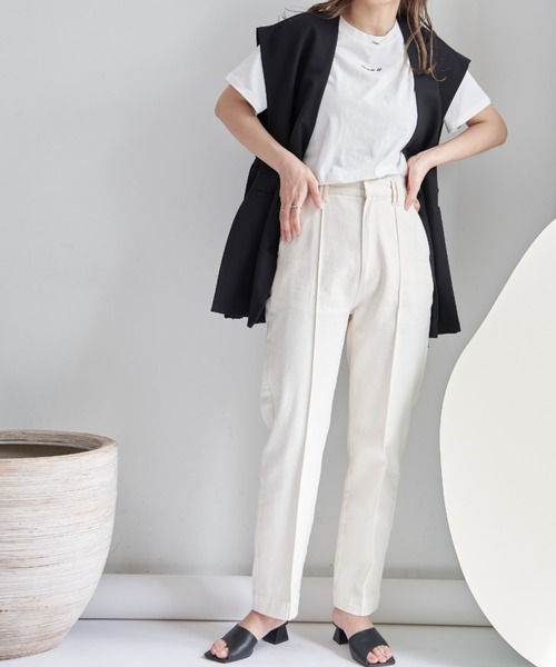 VANNIE U（ヴァニーユー）の「センターステッチデニムパンツ/Sサイズ展開あり（デニムパンツ・レディース・ライトブルー/ピンク/ナチュラル・FREE/S）」の12枚目の写真