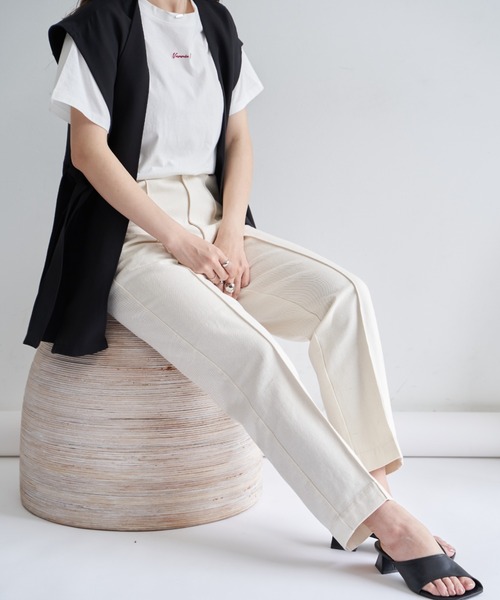 VANNIE U（ヴァニーユー）の「センターステッチデニムパンツ/Sサイズ展開あり（デニムパンツ・レディース・ライトブルー/ピンク/ナチュラル・FREE/S）」の18枚目の写真