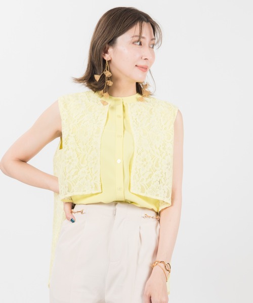 LAYMEE（レイミー）の「Lindle blouse / リンドルブラウス（シャツ/ブラウス・レディース・イエロー/アイボリー/ブラック系その他・FREE）」の3枚目の写真