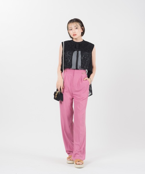 LAYMEE（レイミー）の「Lindle blouse / リンドルブラウス（シャツ/ブラウス・レディース・イエロー/アイボリー/ブラック系その他・FREE）」の5枚目の写真