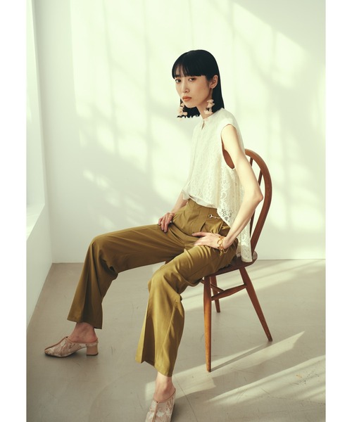 LAYMEE（レイミー）の「Lindle blouse / リンドルブラウス（シャツ/ブラウス・レディース・イエロー/アイボリー/ブラック系その他・FREE）」の19枚目の写真