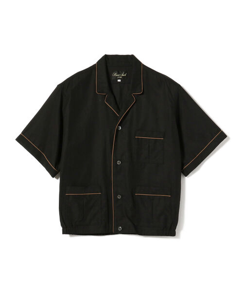 HAVERSACK（ハバーザック）の「HAVERSACK / ドビーカルゼ 半袖パジャマシャツ（シャツ/ブラウス・メンズ・ブラック・MEDIUM）」の2枚目の写真