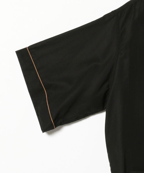 HAVERSACK（ハバーザック）の「HAVERSACK / ドビーカルゼ 半袖パジャマシャツ（シャツ/ブラウス・メンズ・ブラック・MEDIUM）」の8枚目の写真