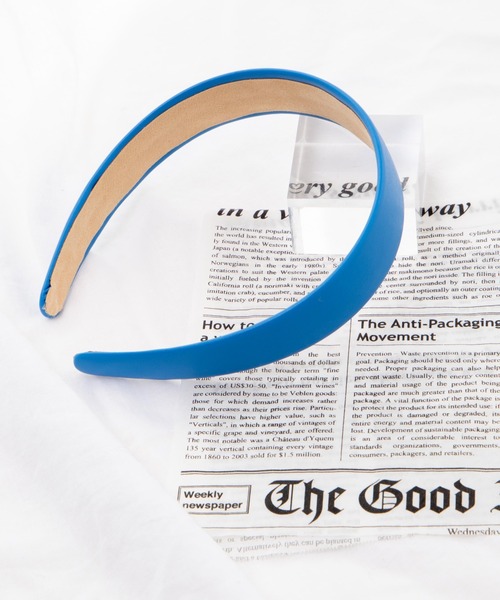 WEGO（ウィゴー）の「WEGO/ワイドカチューシャ（カチューシャ・レディース・ブラック/ベージュ/オフホワイト/ブルー/グリーン・FREE）」の5枚目の写真