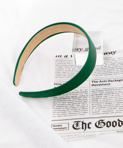 WEGO（ウィゴー）の「WEGO/ワイドカチューシャ（カチューシャ・レディース・ブラック/ベージュ/オフホワイト/ブルー/グリーン・FREE）」の4枚目の写真