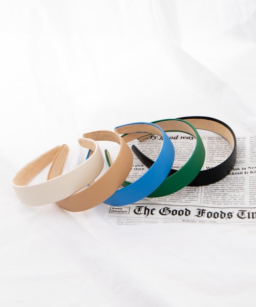 WEGO（ウィゴー）の「WEGO/ワイドカチューシャ（カチューシャ・レディース・ブラック/ベージュ/オフホワイト/ブルー/グリーン・FREE）」の13枚目の写真