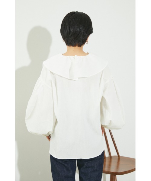 【新品、タグ付き】BLACK BY MOUSSY Vネックボリュームフリルシャツ BLACK by moussy - 【新品、タグ付き】BLACK BY MOUSSY Vネック
