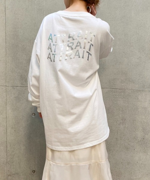 one after another NICE CLAUP(ワンアフターアナザーナイスクラップ)の「ロゴBIGロンT(Tシャツ/カットソー・レディース・ホワイト/ホワイト系その他/オフホワイト・FREE)」の19枚目の写真