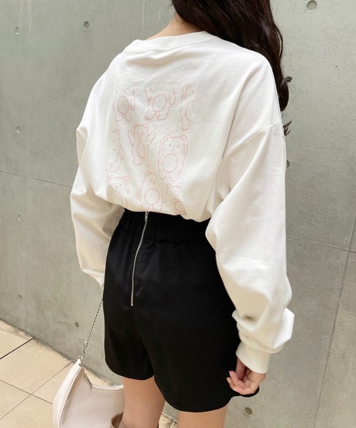 one after another NICE CLAUP(ワンアフターアナザーナイスクラップ)の「ロゴBIGロンT(Tシャツ/カットソー・レディース・ホワイト/ホワイト系その他/オフホワイト・FREE)」の15枚目の写真