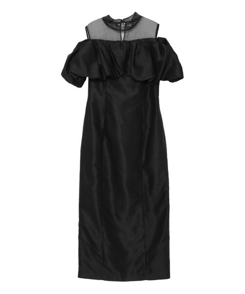 LAGUNAMOON（ラグナムーン）の「LADYボリュームオフショルワンピース（ドレス・レディース・ブラック/ピンク・SMALL/MEDIUM）」の13枚目の写真