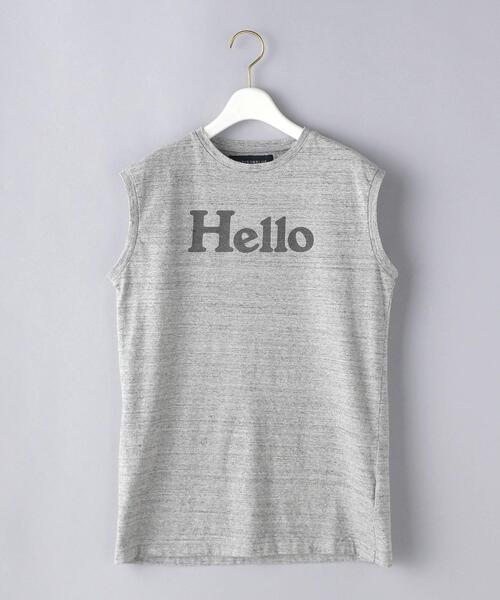 MADISON BLUE（マディソンブルー）の「＜MADISON BLUE（マディソンブルー）＞HELLO ロゴ ノースリーブ Tシャツ 22SS ■■■（Tシャツ/カットソー・レディース・ホワイト/ライトグレー・01）」の11枚目の写真