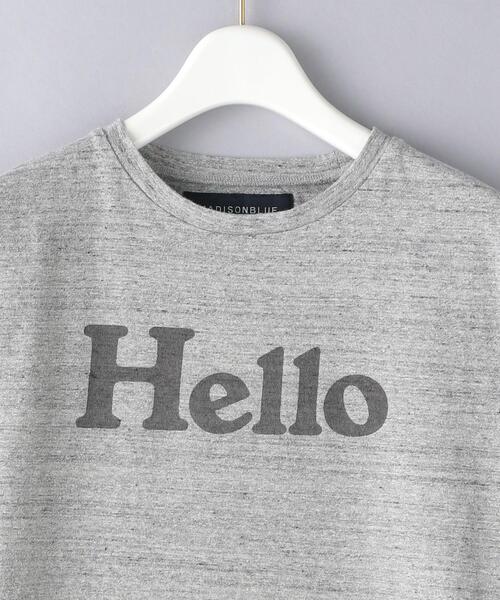 MADISON BLUE（マディソンブルー）の「＜MADISON BLUE（マディソンブルー）＞HELLO ロゴ ノースリーブ Tシャツ 22SS ■■■（Tシャツ/カットソー・レディース・ホワイト/ライトグレー・01）」の13枚目の写真