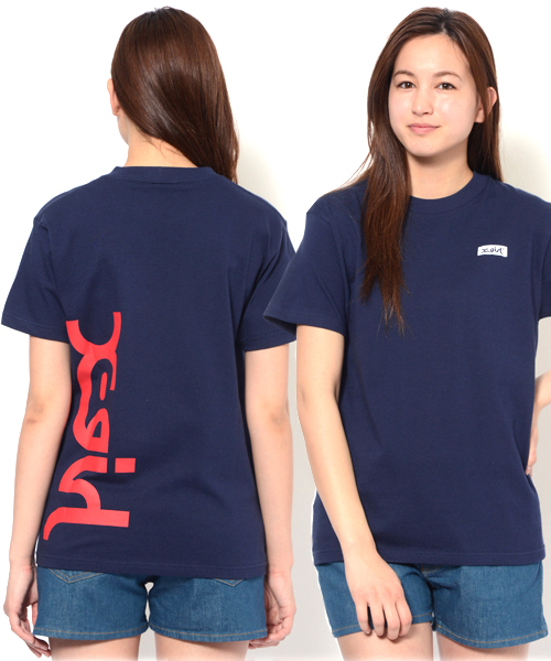 X-girl（エックスガール）の「【HIP掲載】BACK LOGO S/S TEE（Tシャツ/カットソー・レディース・ホワイト/ブラック/ネイビー・1/2）」の3枚目の写真