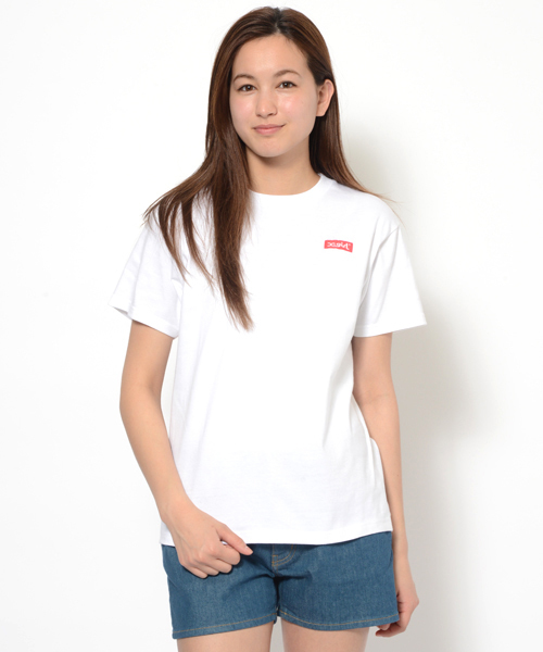 X-girl（エックスガール）の「【HIP掲載】BACK LOGO S/S TEE（Tシャツ/カットソー・レディース・ホワイト/ブラック/ネイビー・1/2）」の13枚目の写真