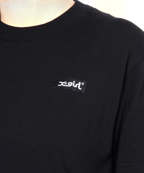 X-girl（エックスガール）の「【HIP掲載】BACK LOGO S/S TEE（Tシャツ/カットソー・レディース・ホワイト/ブラック/ネイビー・1/2）」の11枚目の写真