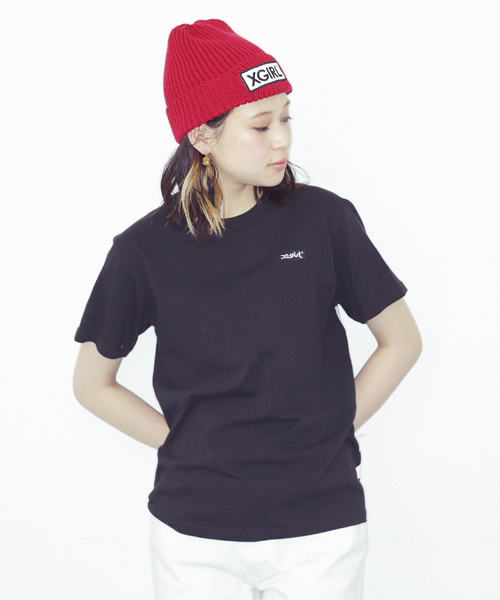 X-girl（エックスガール）の「【HIP掲載】BACK LOGO S/S TEE（Tシャツ/カットソー・レディース・ホワイト/ブラック/ネイビー・1/2）」の18枚目の写真