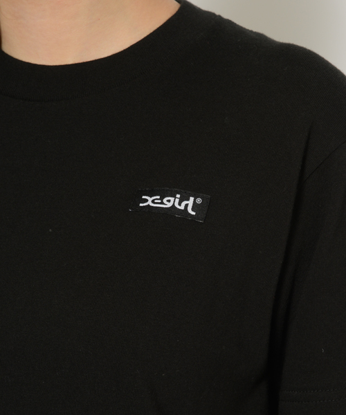X-girl（エックスガール）の「【HIP掲載】BACK LOGO S/S TEE（Tシャツ/カットソー・レディース・ホワイト/ブラック/ネイビー・1/2）」の8枚目の写真