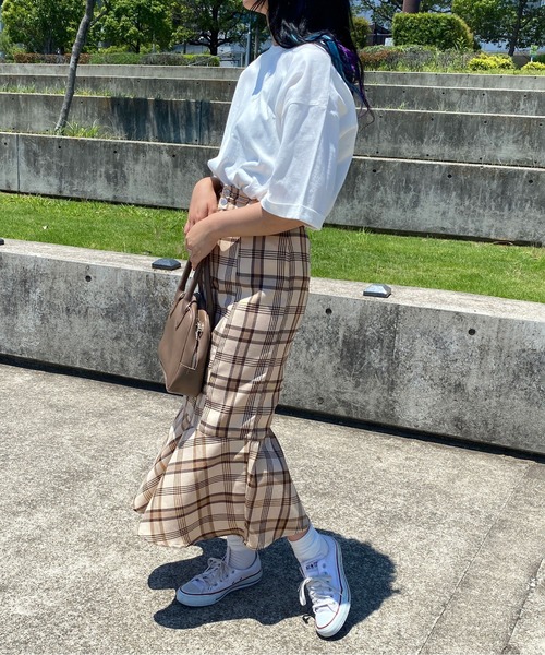 PairPair(ペアペア)の「イロイロマーメイドスカート(スカート・レディース・ブラック/オレンジ/アイボリー/ベージュ系/サックスブルー・フリー)」の3枚目の写真