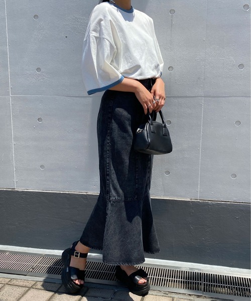 PairPair(ペアペア)の「イロイロマーメイドスカート(スカート・レディース・ブラック/オレンジ/アイボリー/ベージュ系/サックスブルー・フリー)」の2枚目の写真