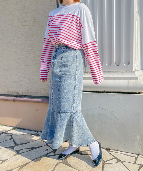 PairPair(ペアペア)の「イロイロマーメイドスカート(スカート・レディース・ブラック/オレンジ/アイボリー/ベージュ系/サックスブルー・フリー)」の21枚目の写真