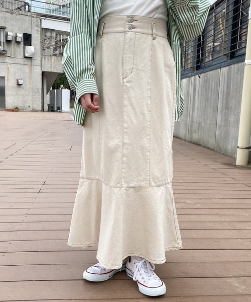 PairPair(ペアペア)の「イロイロマーメイドスカート(スカート・レディース・ブラック/オレンジ/アイボリー/ベージュ系/サックスブルー・フリー)」の7枚目の写真