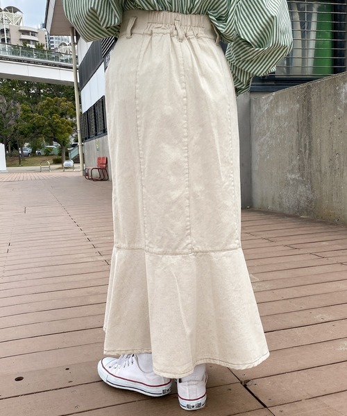 PairPair(ペアペア)の「イロイロマーメイドスカート(スカート・レディース・ブラック/オレンジ/アイボリー/ベージュ系/サックスブルー・フリー)」の8枚目の写真