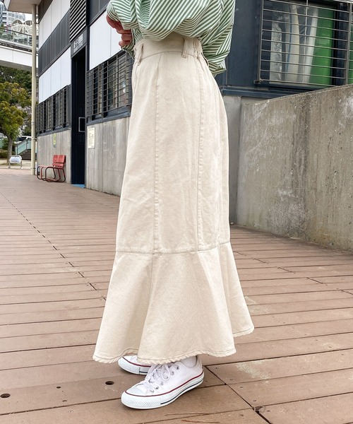 PairPair(ペアペア)の「イロイロマーメイドスカート(スカート・レディース・ブラック/オレンジ/アイボリー/ベージュ系/サックスブルー・フリー)」の9枚目の写真