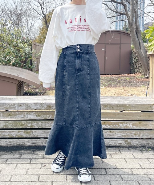 PairPair(ペアペア)の「イロイロマーメイドスカート(スカート・レディース・ブラック/オレンジ/アイボリー/ベージュ系/サックスブルー・フリー)」の11枚目の写真