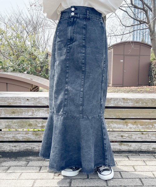 PairPair(ペアペア)の「イロイロマーメイドスカート(スカート・レディース・ブラック/オレンジ/アイボリー/ベージュ系/サックスブルー・フリー)」の13枚目の写真