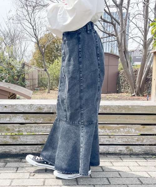 PairPair(ペアペア)の「イロイロマーメイドスカート(スカート・レディース・ブラック/オレンジ/アイボリー/ベージュ系/サックスブルー・フリー)」の14枚目の写真