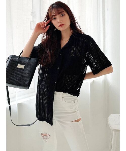 GYDA（ジェイダ）の「MIXマテリアル2WAYミニバッグ（ハンドバッグ・レディース・ブラック/オフホワイト・FREE）」の9枚目の写真