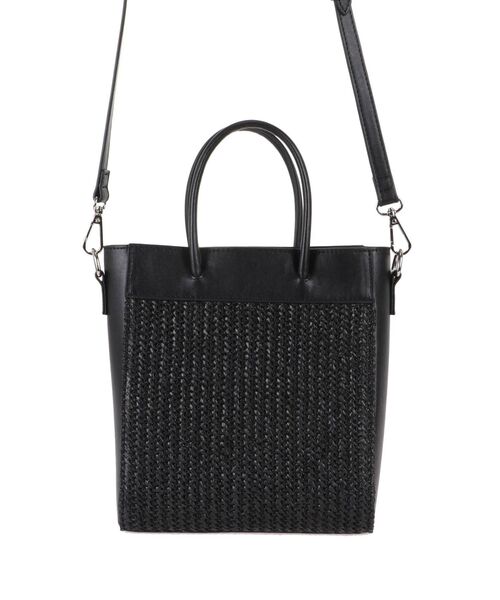 GYDA（ジェイダ）の「MIXマテリアル2WAYミニバッグ（ハンドバッグ・レディース・ブラック/オフホワイト・FREE）」の13枚目の写真