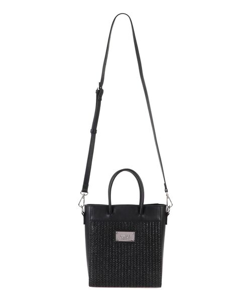 GYDA（ジェイダ）の「MIXマテリアル2WAYミニバッグ（ハンドバッグ・レディース・ブラック/オフホワイト・FREE）」の18枚目の写真