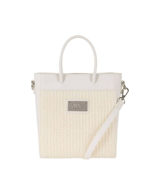 GYDA（ジェイダ）の「MIXマテリアル2WAYミニバッグ（ハンドバッグ・レディース・ブラック/オフホワイト・FREE）」の19枚目の写真