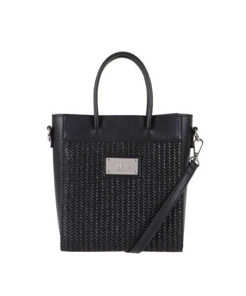 GYDA（ジェイダ）の「MIXマテリアル2WAYミニバッグ（ハンドバッグ・レディース・ブラック/オフホワイト・FREE）」の20枚目の写真