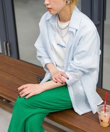 シアーストライプBIGシャツ