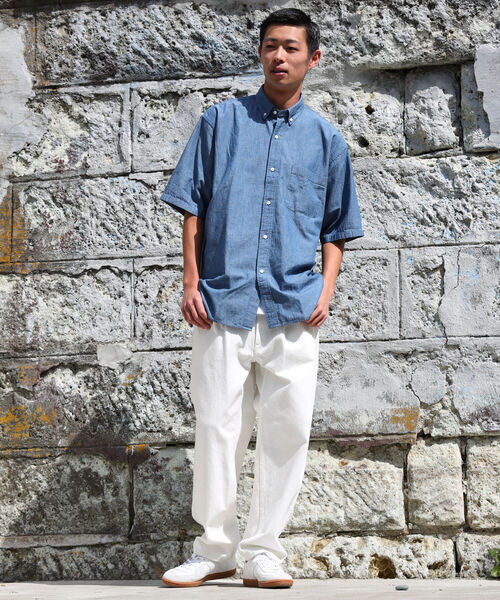 BEAMS(ビームス)の「BEAMS / イージー ボタンダウンシャツ(シャツ/ブラウス・メンズ・ホワイト/その他/ブルー系その他4・SMALL/MEDIUM/LARGE/X-LARGE)」の16枚目の写真